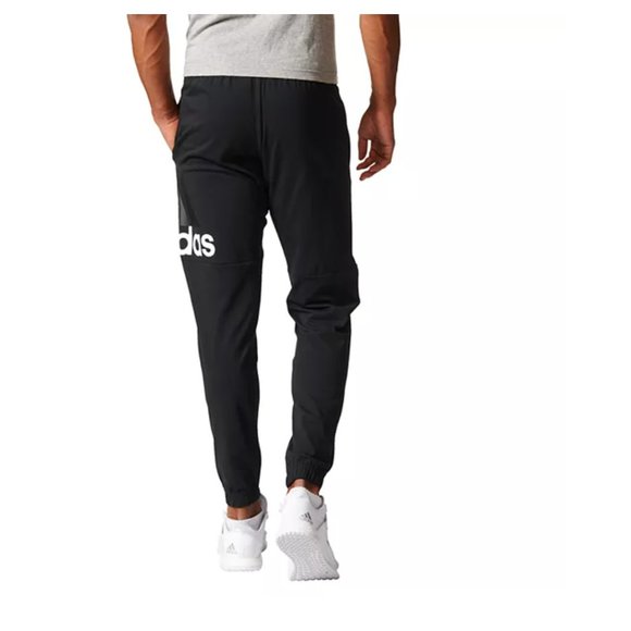 adidas Pants | Mens Adidas Essential Logo Jersey Pants Black ... adidas Pants | Mens Adidas Essential Logo Jersey Pants Black ...